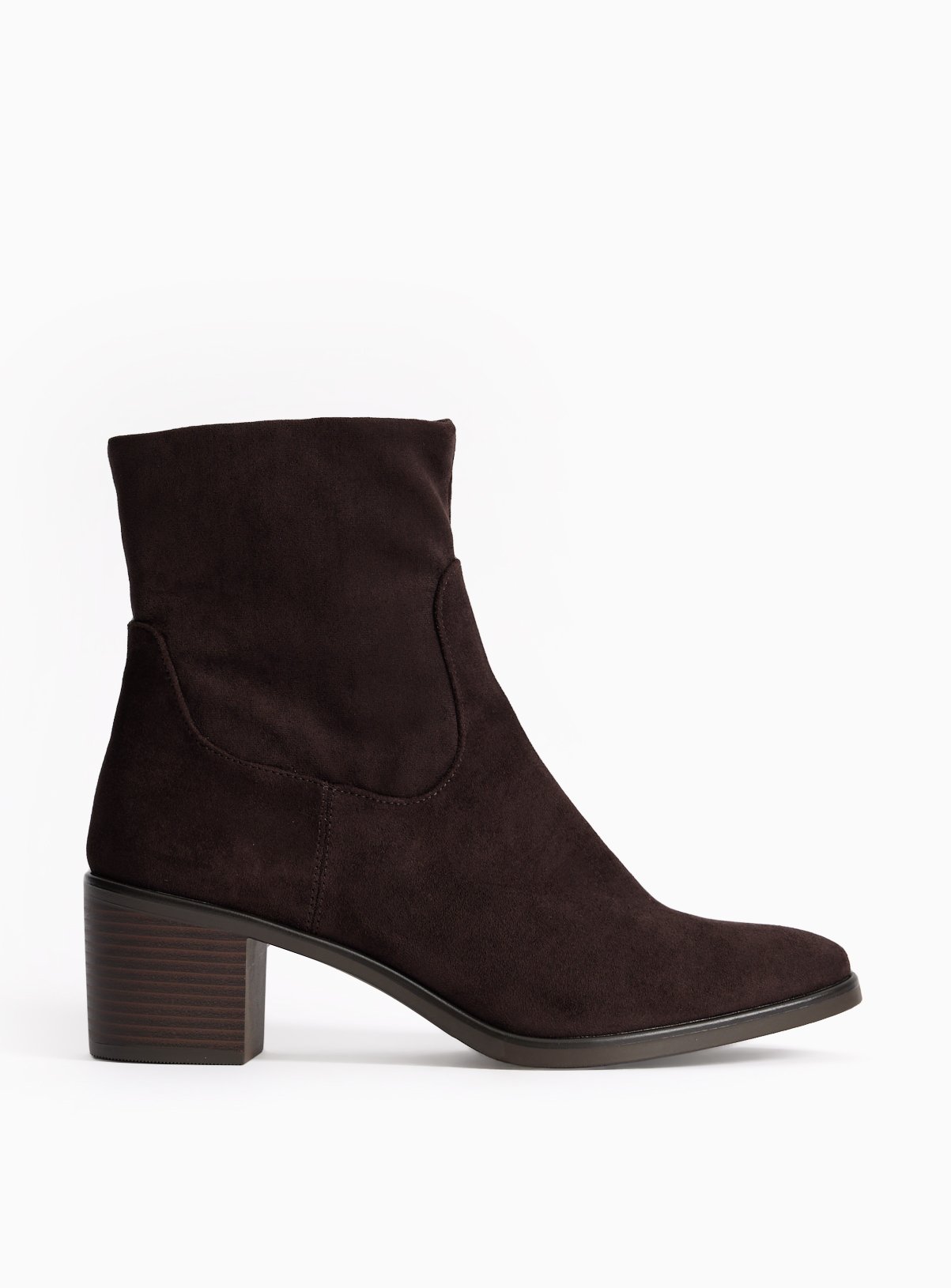 Dark Brown Block Heel Ankle Boot 6 - Image 2 thumbnail